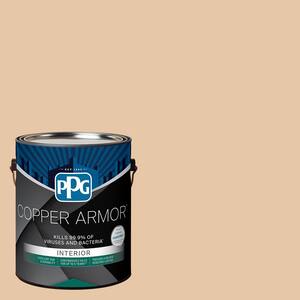 1 gal. PPG1080-2 Pumpkin Cream Eggshell Antiviral and Antibacterial Interior Paint with Primer