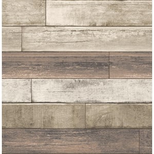 Porter Coffee WeatheRed Plank Coffee Paper Strippable Roll (Covers 56.4 sq. ft.)