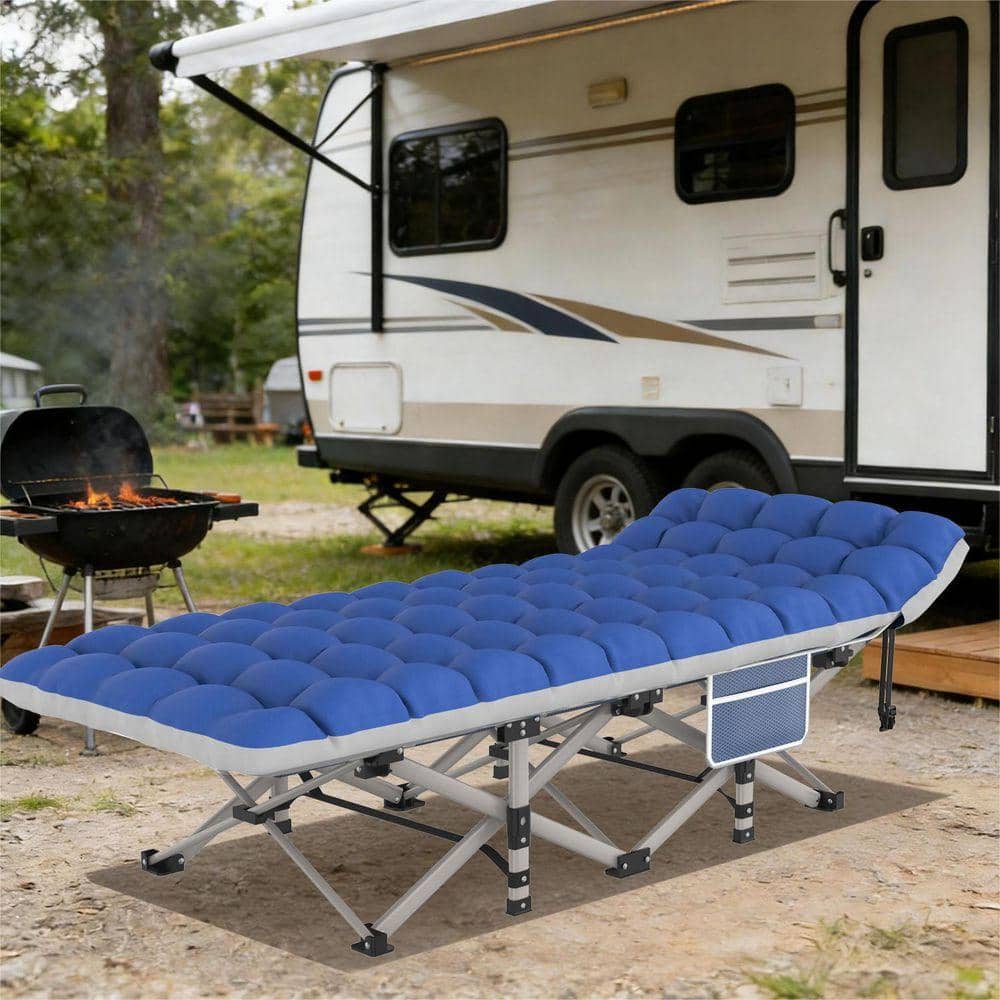 SEEUTEK Folding Camping Cot for Adults-Heavy Duty 1200D Oxford Fabric ...