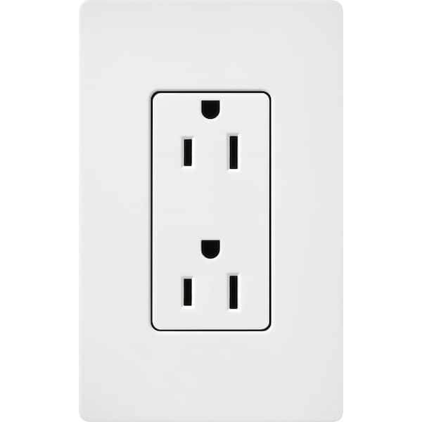 Claro 15 Amp Duplex Outlet, Snow (SCR-15-SW)