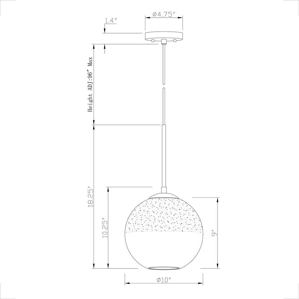 Callisto Mini Globe Pendant in Soft Gold with Ombre Glass Shade