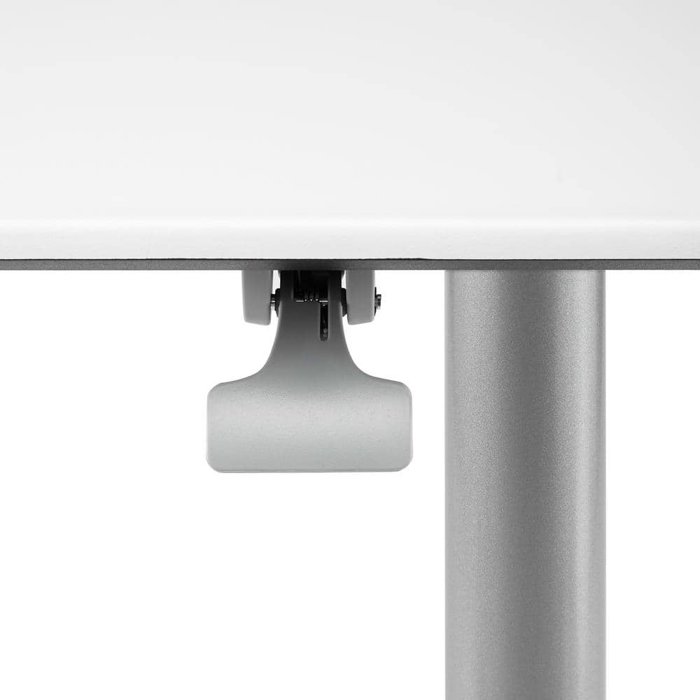 AirLift XL 28" White Pneumatic Adjustable Sit-Stand Mobile Desk