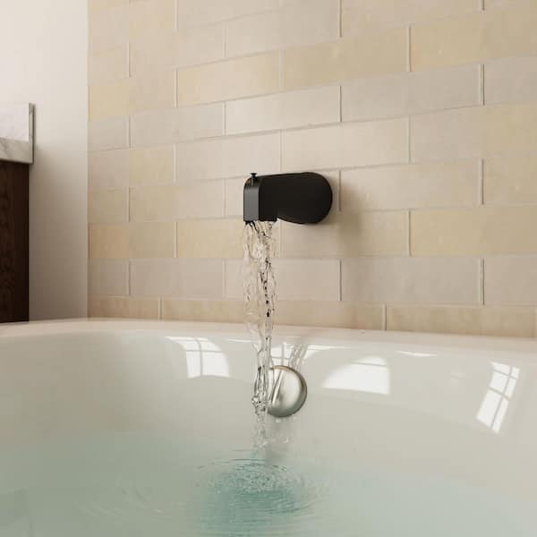 5.5 in. Tub Spout with Standard NPT 1/2 in. Connection in Matte Black