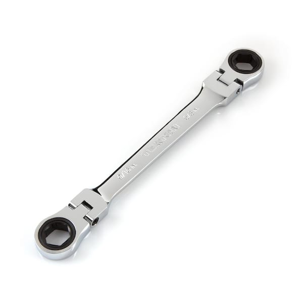 TEKTON 9/16 in. x 5/8 in. Flex-Head Ratcheting Box End Wrench
