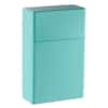 Luxury Genuine Leather Black Flip Top Cigarette Case - Assorted Color Available Turquoise