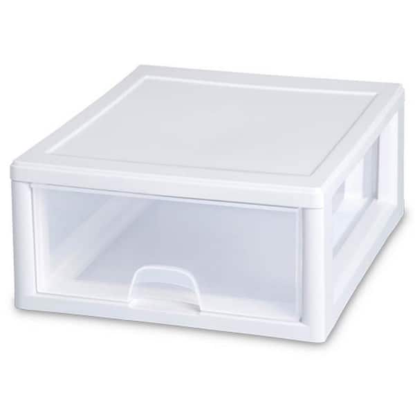 Clear Stackable Plastic Bins Drawer Organizers Starter Kit