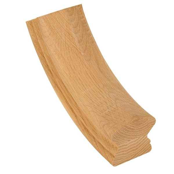 EVERMARK Stair Parts 7512 Unfinished Red Oak Up Easing Handrail Fitting