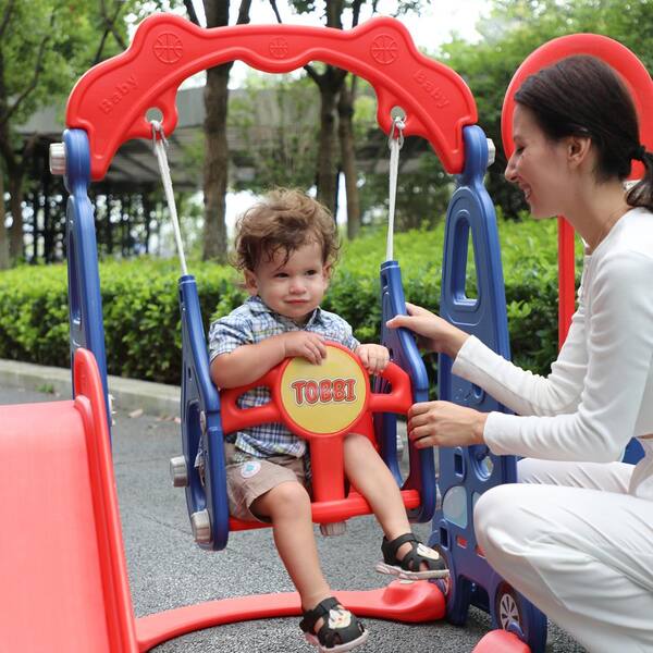 Kids Swing Chair Outdoor Swing Set Indoor Slide Playground Play Center Toddler 