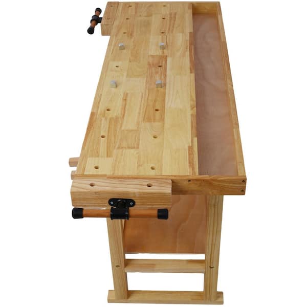 Kahomvis 60 in. W x 25 in. D Wood Workbench Woodworking Bench GH