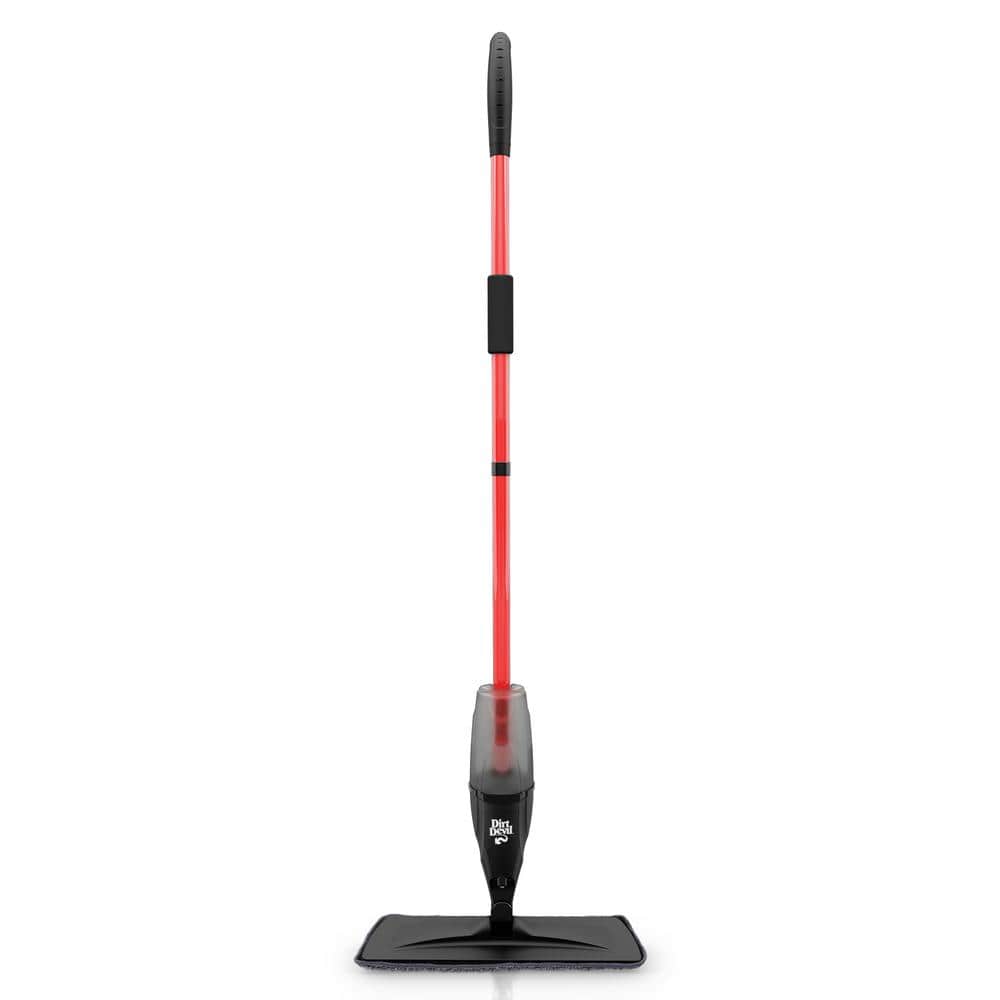 Dirt Devil Spray Mop, w/ Reusable and Machine Washable Microfiber Mop Pad For Sealed Hard Floors, Laminate, Tile and Hardwood, Red