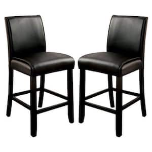 39.75 in. Grandstone II Contemporary Counter Height with Black Bar Stool (Set of 2)