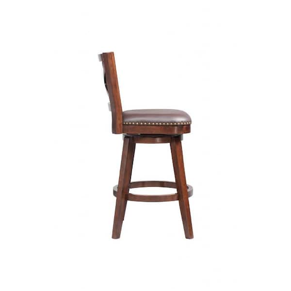 Broadmoor 44in. Product Height Cappuccino Swivel 29 in. Wood Barstool