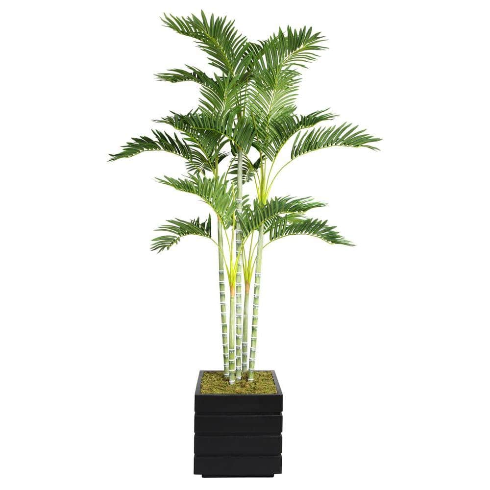 VINTAGE HOME 74 In Tall Palm Tree In 14 In Fiberstone Planter   Vintage Home Artificial Trees Vhx113204 64 1000 