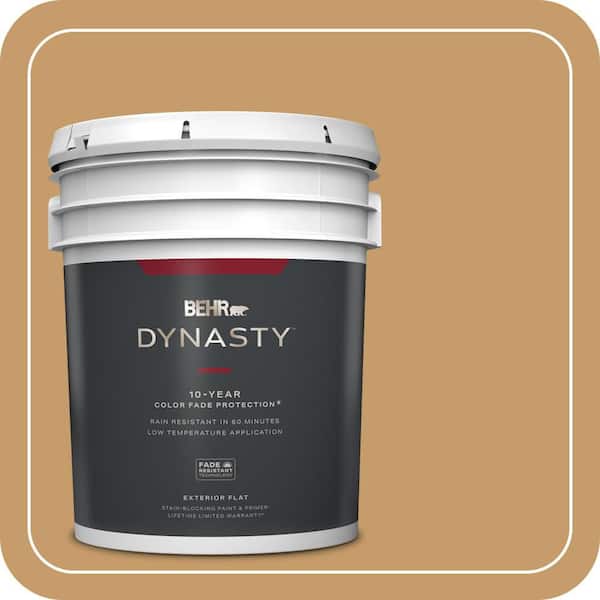 BEHR DYNASTY 5 gal. #S290-5 Amber Autumn Flat Exterior Stain-Blocking Paint & Primer