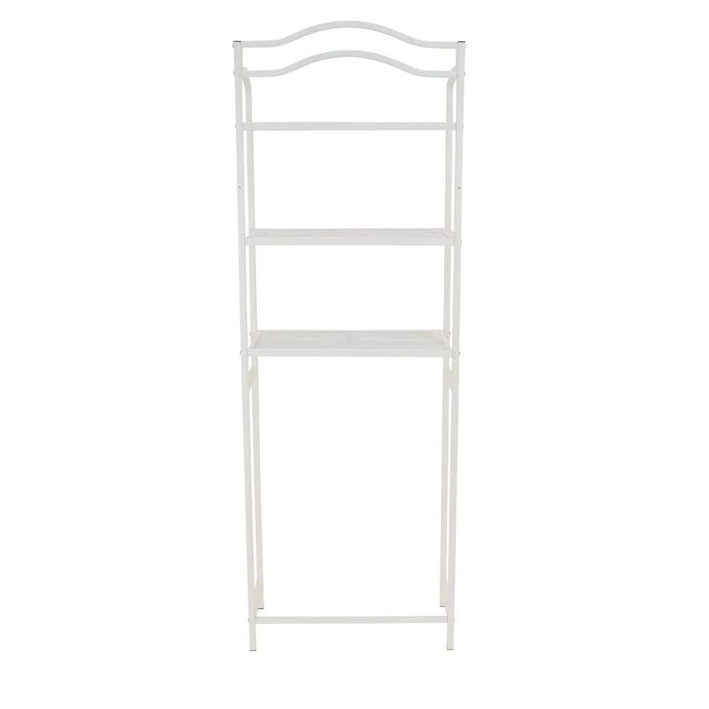 White 3-Tier Metal Over-the-Toilet Storage Rack