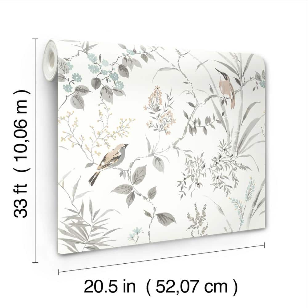Imperial Garden Neutral Botanical Non-Woven Wallpaper