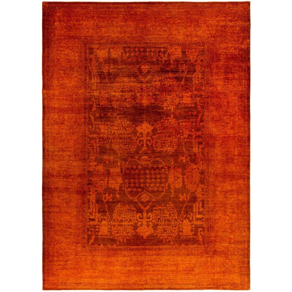 Overdyed Orange 10 ft. x 14 ft. Solid Wool Indoor Area Rug price history on PriceWatchPro