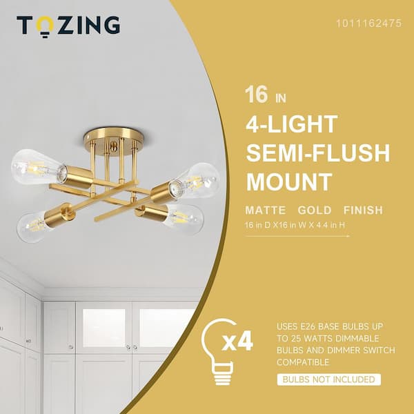 HAL➳ Modern Chic Gold 4-Light Iron Chandelier Orb Chain Suspended