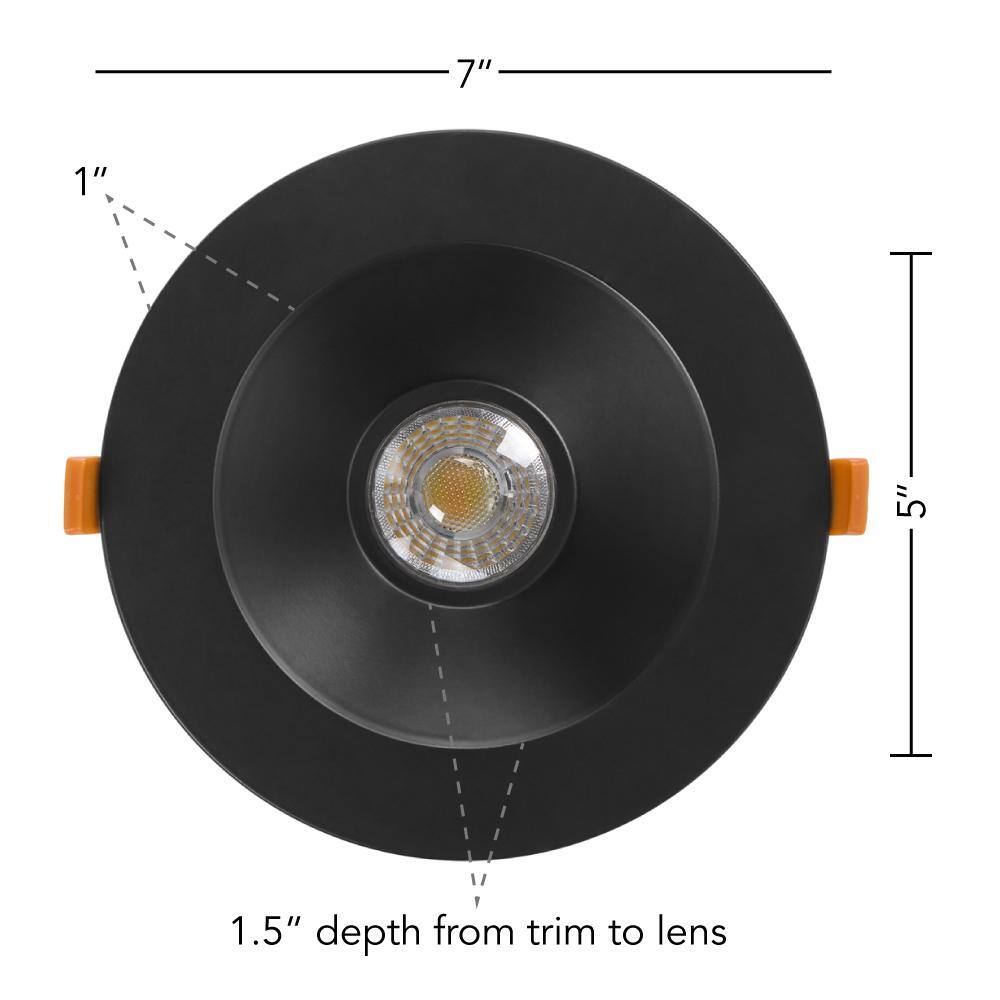 Ultra-Thin Black Aluminum LED Round Recessed Downlight