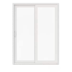 72 in. x 96 in. V-4500 White Vinyl Left-Hand Full Lite Sliding Patio Door