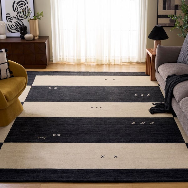 Himalaya 9 ft. x 12 ft. Cream Abstract Geometric Area Rug