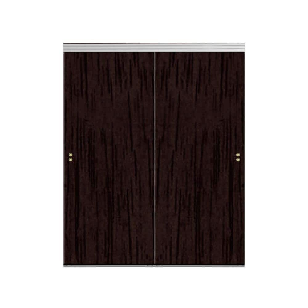 Impact Plus 42 in. x 80 in. Smooth Flush Espresso Solid Core MDF ...