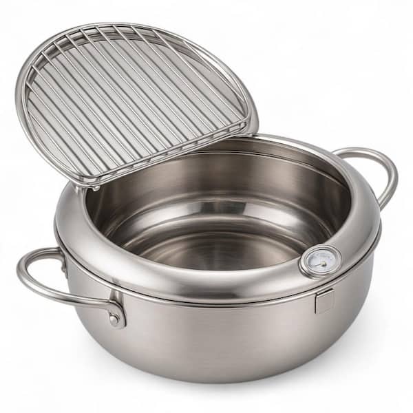 Large Stainless Steel Deep Fryer Pot