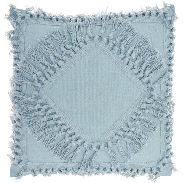 57 GRAND BY NICOLE CURTIS Nicole Curtis Ocean Blue Geometric 18 in. x 18 in. Throw Pillow