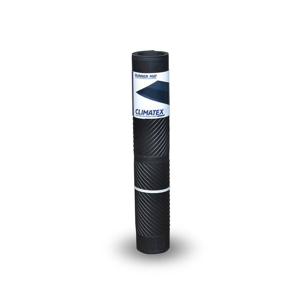 Black 6' Long Rubber Outdoor Protective Runner Mat