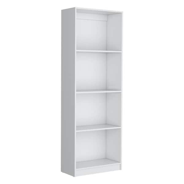 24.70 in. W x 11.70 in. D x 71.10 in. H White Wood Freestanding Linen Cabinet w/4-Shelves in White