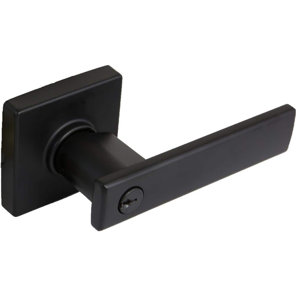 Defiant Westwood Matte Black Keyed Entry Door Lever With Square Rose