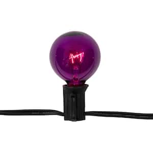 9 ft. Orange and Purple G40 Globe Halloween String Lights Black Wire (10-Count)