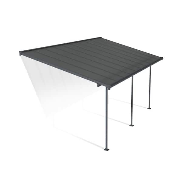 Sierra 10 ft. x 20 ft. Gray/Gray Aluminum Patio Cover