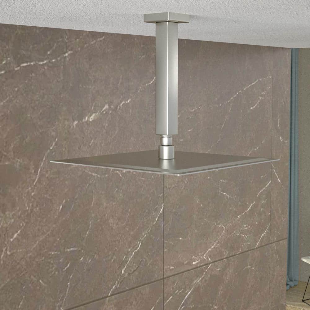 Brushed Nickel Ceiling Mount Straight Shower Arm