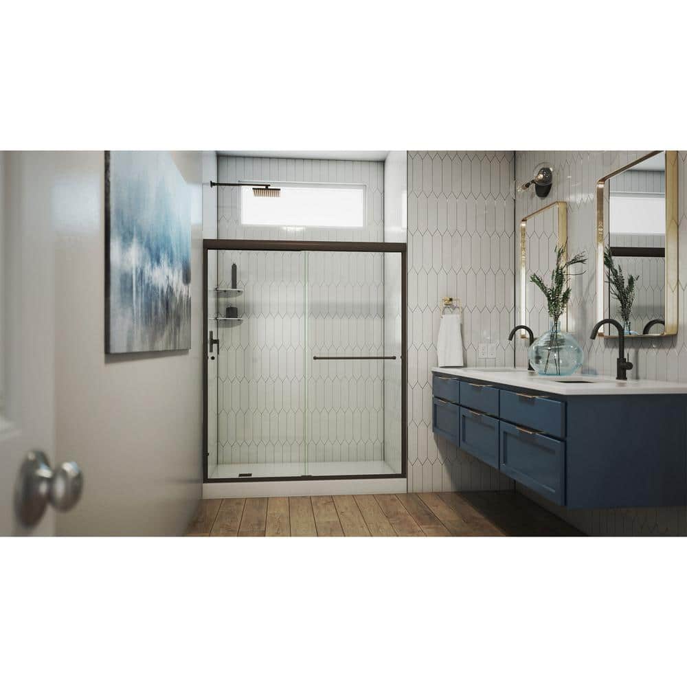 Alliance Pro 56'' Oil Rubbed Bronze Semi-Frameless Sliding Shower Door