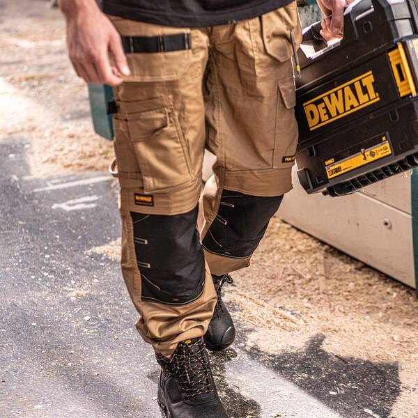 DEWALT ProTradesman Men's 30 in. W x 33 in. L Tan Polyester/Cotton