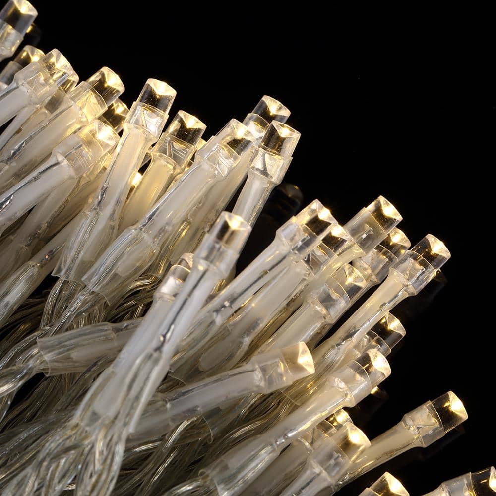 Novolink 34 ft. 100-Light LED Warm White Battery Operated Decorative String