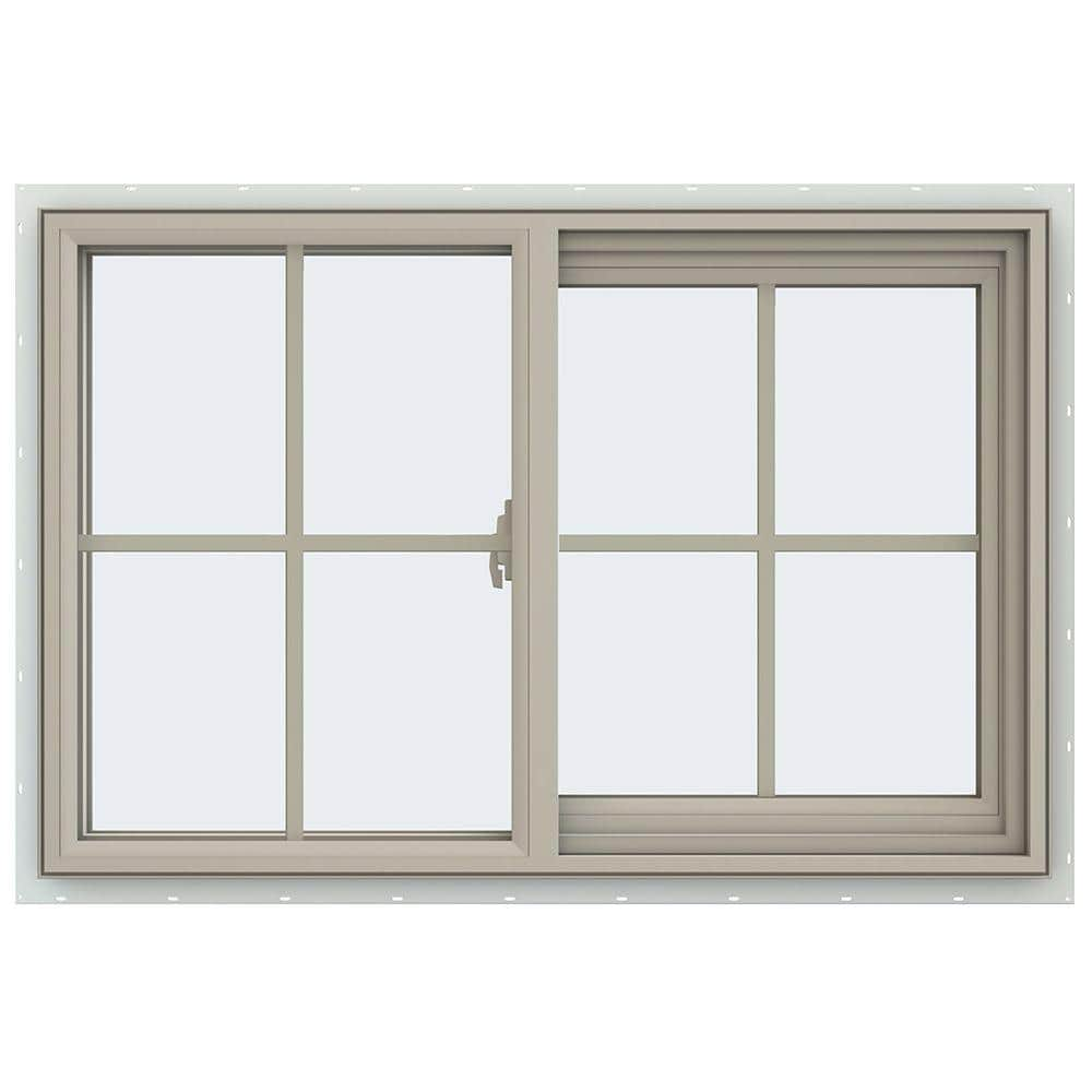 JELD-WEN 35.5 in. x 23.5 in. V-2500 Series Desert Sand Vinyl Right