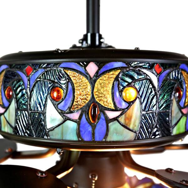 River Of Goods Halston 52 In Blue, Stained Glass Lighting Ceiling