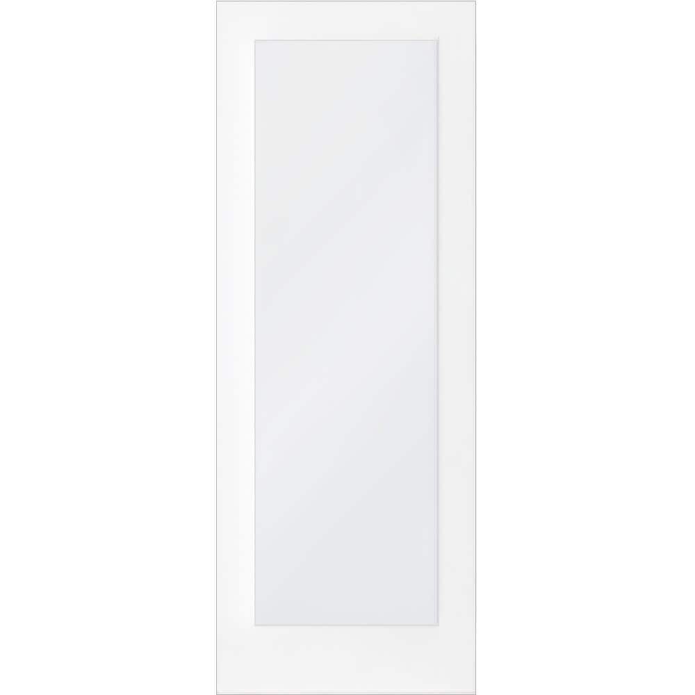 36 in. x 80 in. 1-Lite Satin Etch Solid Core MDF Primed Interior Door Slab price history on PriceWatchPro