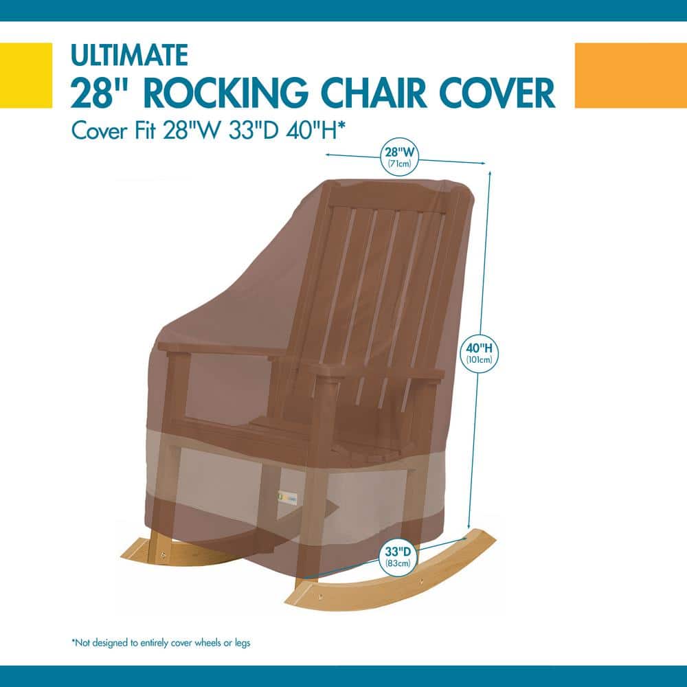 Ultimate 28" Beige and Brown Polyester Patio Chair Cover
