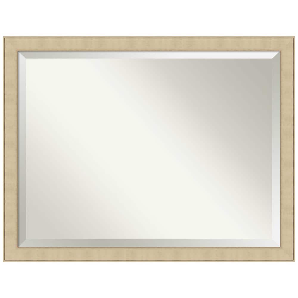 Classic Honey Silver Beveled Bathroom Vanity Mirror - 44x34-inch