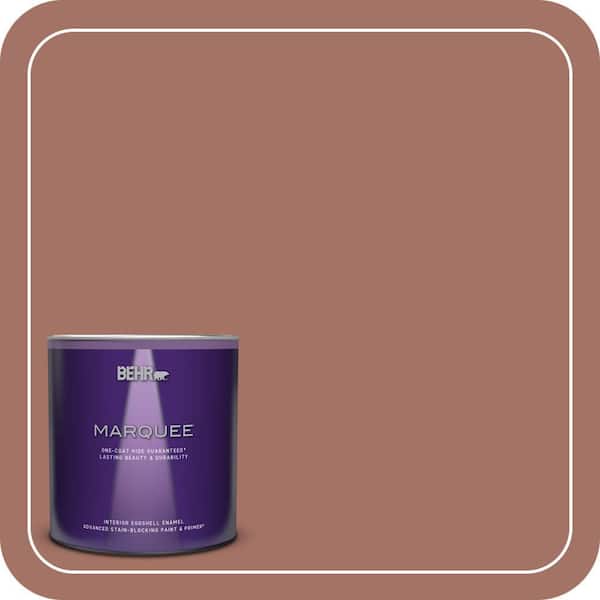 BEHR MARQUEE 1 qt. #200F-5 Toasted Nutmeg Eggshell Enamel Interior Paint & Primer