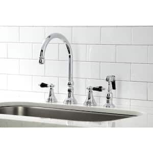 Duchess 2-Handle Kitchen Faucet with Side Sprayer in Polished Chrome