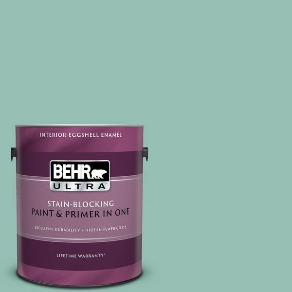 BEHR ULTRA 1 gal. #UL220-4 Spring Stream Eggshell Enamel Interior Paint and Primer in One