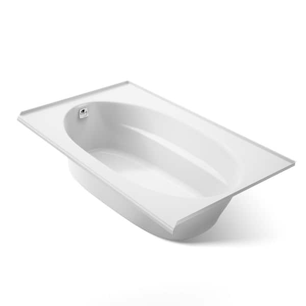 KOHLER Windward 72 in. x 42 in. Rectangular Soaking Bathtub with Left-Hand Drain in White