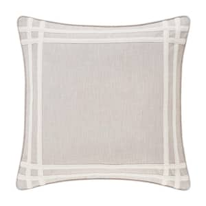 Leanna Beige Polyester Euro Sham 26 x 26 in.