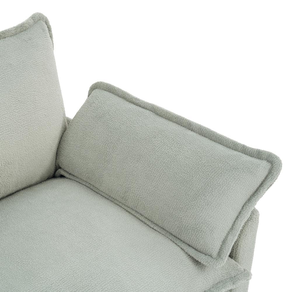 Close-up of a sofa cushion detail.