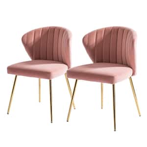 Milia Pink Tufted Dining Chair (Set of 2)