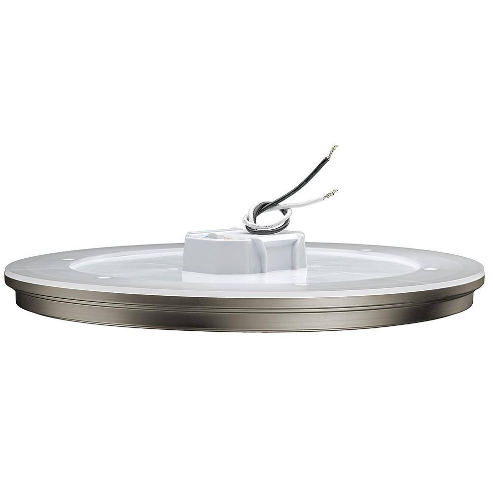 11" Brushed Nickel LED Ceiling Light Fixture with Nightlight